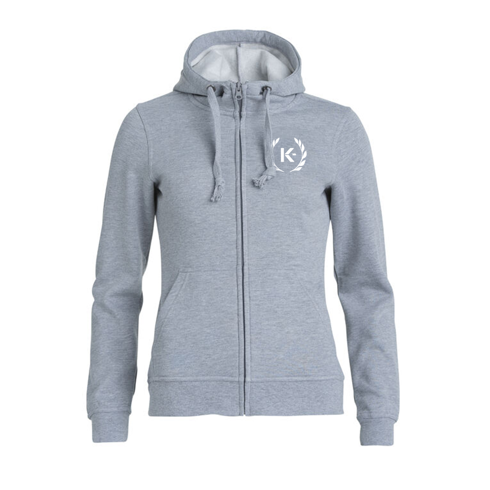 Basic Hoody FZ Dam Gråmelerad Gråmelerad